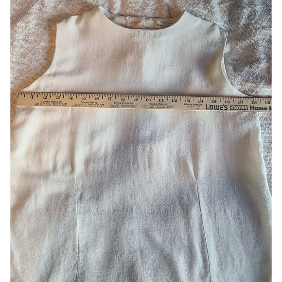 Casual Corner Womens S Silk Ivory Tunic Blouse Cami VTG Careerwear Casual Party - Picture 9 of 10